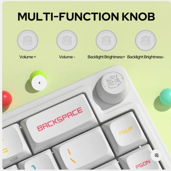 Dustsilver D66 Rainbow Sprinkles Wireless 65% layout Hot Swappable RGB Keyboard - Picture 5 of 11